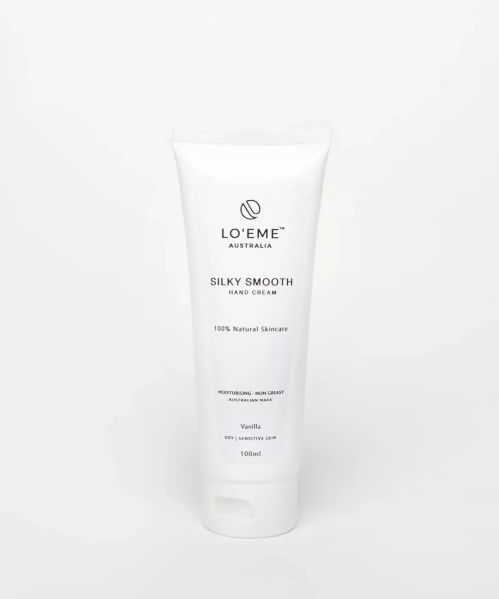 Lo'eme Australia, Australian natural skincare brand, vanilla natural hand cream. Made with natural and organic ingredients