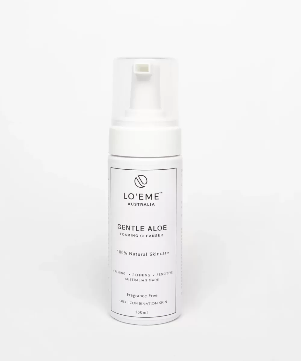 Natural foaming cleanser for Face, cleanser for sensitive skin, Aloe vera, soothing, gentle
